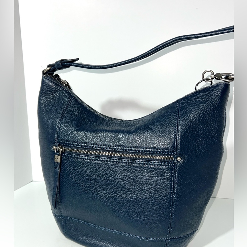 The Sak Sequoia Hobo Shoulder Bag Blue Leather with
Charms NEW - Picture 8 of 16